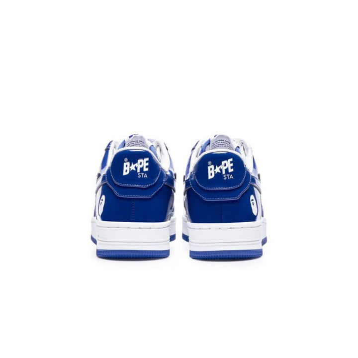 Tênis bapesta patent leather white blue