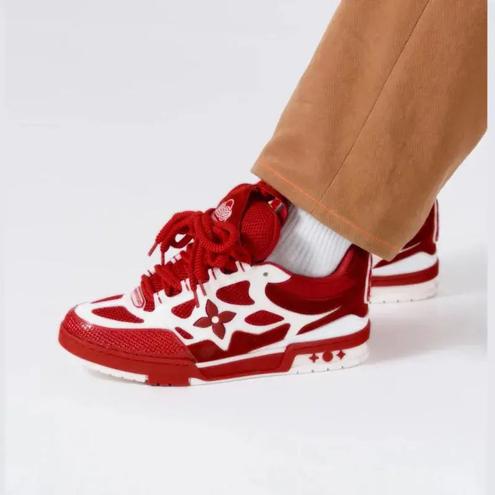 Tênis Louis LV Vuitton Skate Red White