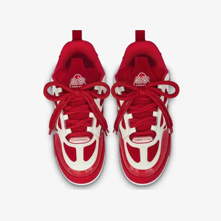 Tênis Louis LV Vuitton Skate Red White