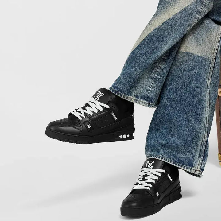 Louis Vuitton LV Trainer Black Embossed Monogram