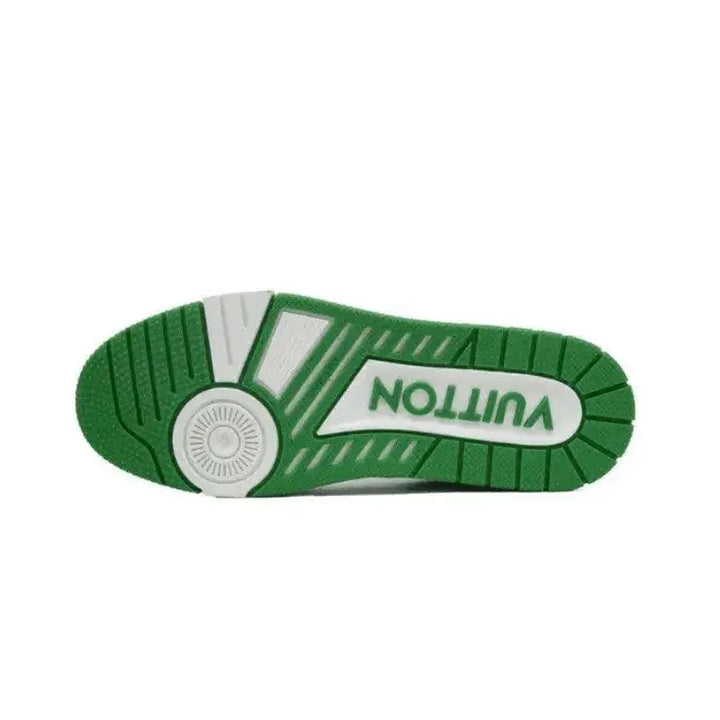 Tênis Louis Vuitton LV Trainer Green Monogram Denim