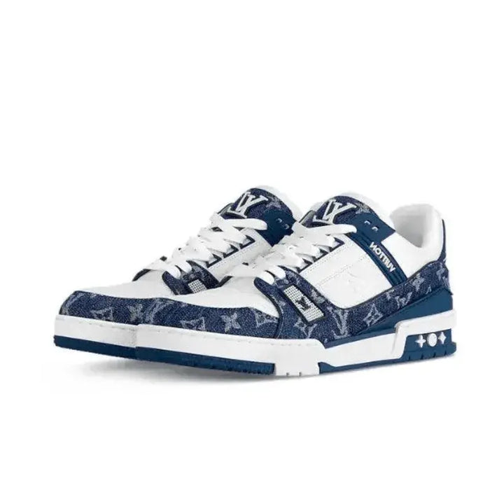 Tênis Louis Vuitton LV Trainer Monogram Denim Blue