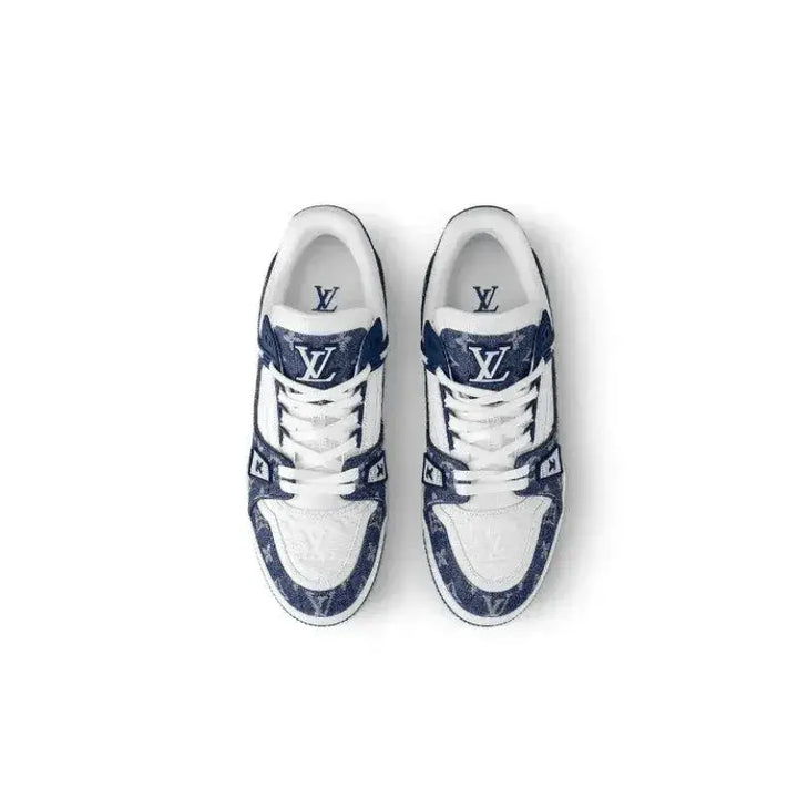 Tênis Louis Vuitton LV Trainer Monogram Denim Blue