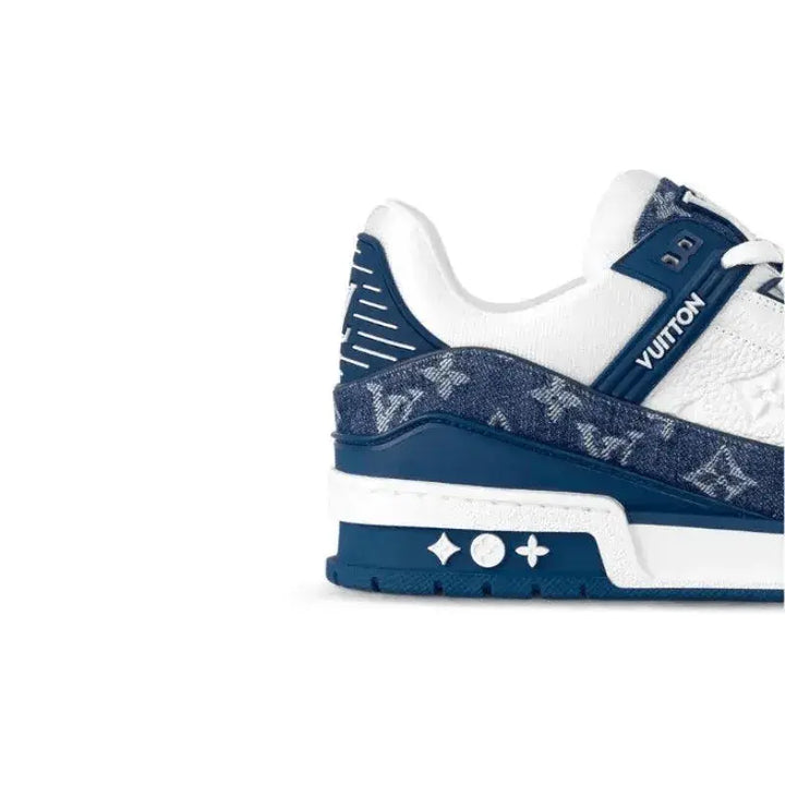 Tênis Louis Vuitton LV Trainer Monogram Denim Blue