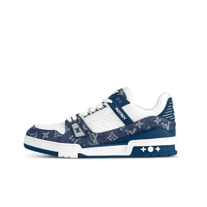 Tênis Louis Vuitton LV Trainer Monogram Denim Blue
