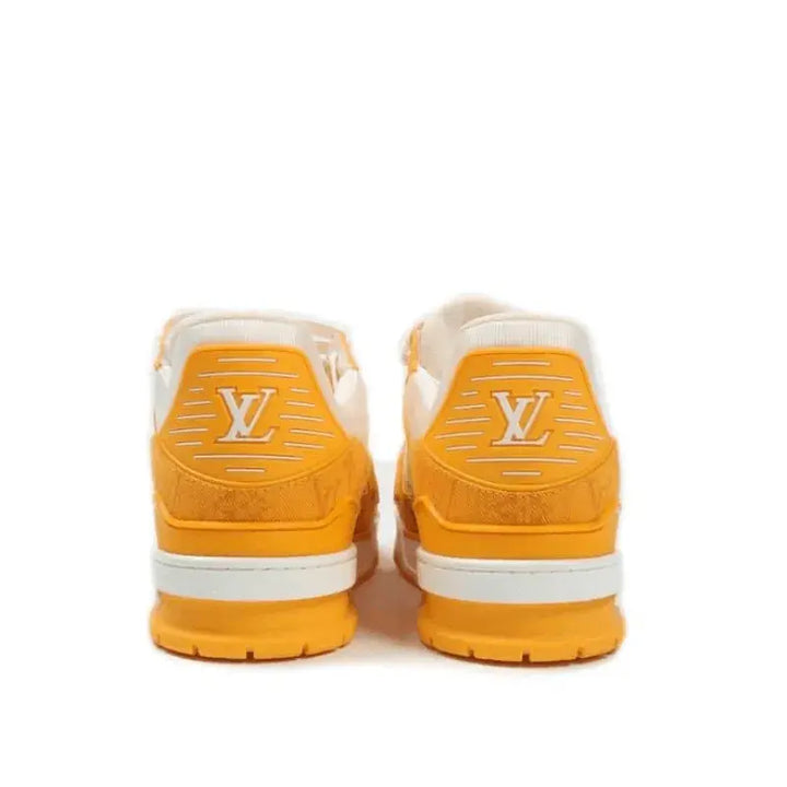 Tênis Louis Vuitton LV Trainer Yellow Monogram Denim