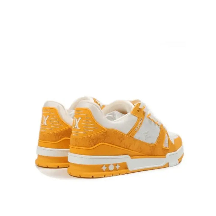 Tênis Louis Vuitton LV Trainer Yellow Monogram Denim