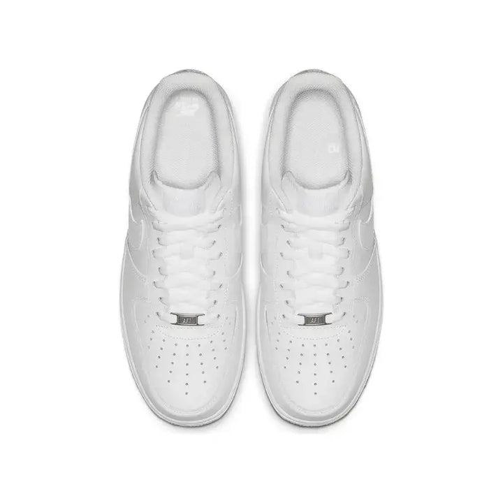 Topo do Air Force 1 Low '07 Fresh com cadarços brancos e design simétrico
