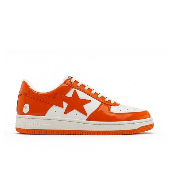 Tênis Bape sta patent orange white